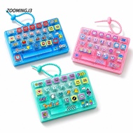 ZOOMINGJ3 Keyboard Keychain, Hanging Loop Pressable Keys Stress Relief Decompression Toy, Durable 26