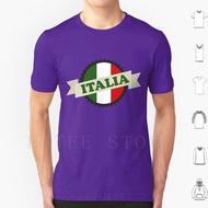 Italian Flag Design T Shirt Print Cotton Italian Italy Italia Flag Red White Green Italian Flag Flag