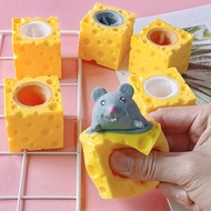 Pop it Squishy Silicone Rubber Toy/Cute Squeeze Cheese Rat Toy/Stress Relief Toy