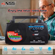 ✘❦【New Arrival】 NSS Sony  Radio  Electric Radio Speaker FM/AM/SW 4band radio AC power and Battery Po