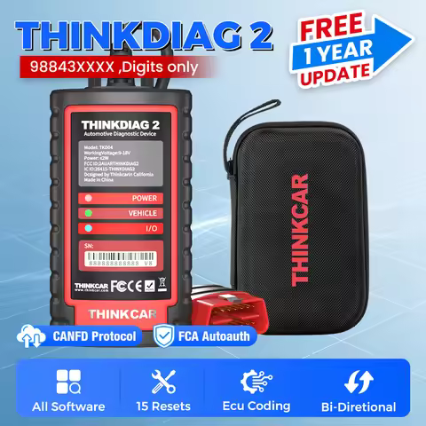THINKCAR THINKDIAG 2 Ediag Plus CAN FD All Systems 15 Reset Services ECU Coding OBD2 Scanner Car Dia