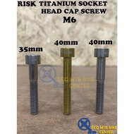 RISK Titanium Socket Head Cap Screw M6x35mm/40mm (1PCS)
