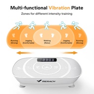 MERACH Plate Exercise Machine Whole Body Workout Power Vibrate Fitness Platform Plate Weight Loss & 