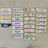 WALL DECORATIONS FROM Bismillah CARDBOARD, 6 S, 7 COMPLAINTS, 10 ANGELS,