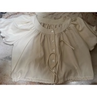 preloved beige colour blouse