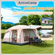 【ActiveCamp】Genuine khemah unta outdoor camping Camel tent waterproof 10-14Person Large Camping Fami