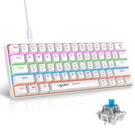 V900有線機械鍵盤多種燈光炫彩61key青軸辦公鍵盤 gaming keyboad