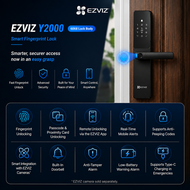 EZVIZ Y2000 (6068) Smart Fingerprint Door Lock | WiFi Remote Unlock | App Control | Bluetooth | Digi