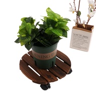 HUANG Wooden Durable Balcony Indoor Outdoor with Wheels Garden Flower Pot Base Bonsai Holder Flower Pot Trays Flower Pot Holder