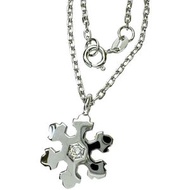 BVLGARI Snowflake Diamond Necklace in 18K White Gold, 8.8g, 40cm, Women's [Pre-owned]