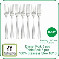 Dinner Fork Table Fork Dinner Forks 6pcs R-502 Hotel Dinner Forks