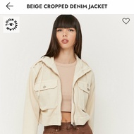 Tally Weijl Cropped Denim Jacket Zip up Crop Jacket