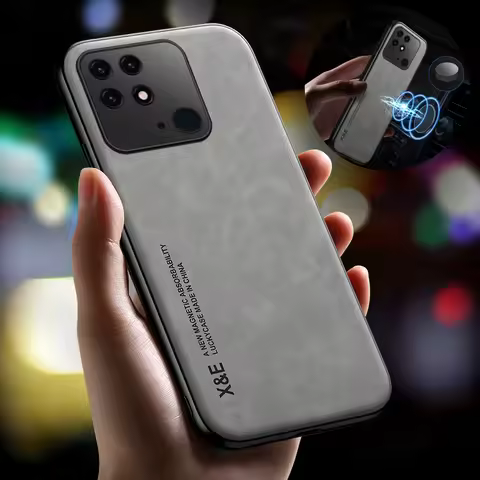 For Redmi 10C Case Car Magnetic Holder Leather Phone Case For Xiaomi Redmi 10C Readmi Rdmi 10 C C10 