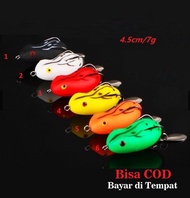 (TURUN HARGA) 1 SET (isi 6) [] Umpan Casting Gabus Toman 4.5cm/7gr kodok kodokan pancing soft frog e