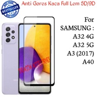 LAYAR Samsung A32 4G 5G A3 2017 A40 Anti-Scratch Glass Full Glue Screen Protector Tempered Glass Scr