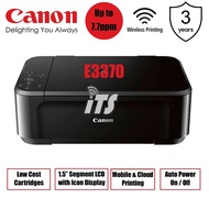 Canon PIXMA E3370 Compact Wireless All-In-One Printer (Black/Red)