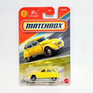 Yellow Citroen 2CV Matchbox
