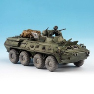 AM 2 ☆ 1:72 Scale Plastic Russian Btr-80A Btr80 Armored Vehicle Model Adult Toys Cars Classics Gif
