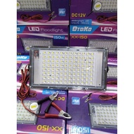 หลอดไฟคีบแบตเตอรี่ LED 12V Otoko 150W 40W แสงสีขาว 6500k สายคีบ 3 เมตร มี มอก. หลอดไฟDC หลอดใหญ่สว่า