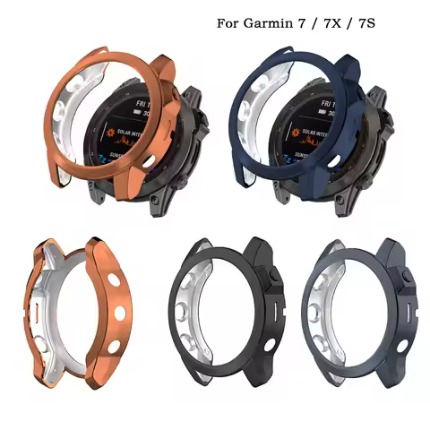 Cover For Garmin Fenix 7 7X 7X Solar 7S 7S Sapphire Solar Silicone Smart Watch Protector Shell Edge 