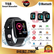 ✹◇[🔥Malaysia 6Months Warranty🔥] Y68 Smart Watch Fitness Digital Heart Rate Jam Tangan Wanita Lelaki 