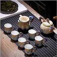 Tea Set Porcelain Tea Set Animal Ceramic Teapot Cup Set White Tea Oolong Pu'er Tea Kettle Travel Kung Fu Chinese Tea Set Gift Box Tea Gift Sets (B),Tea Pots Comfortable anniversary