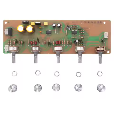 2.0 HIFI AN4558 Audio Preamplifier Bass Midrange Treble Balance Adjustable Audio Preamp Finished Boa