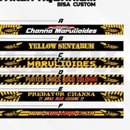 Aquarium Sticker Channa Maru Channa Lovers Yellow Sentarum Waterproof - Crtv {Mall ️}