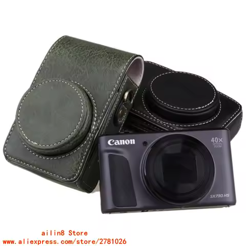 PU Leather Camera Case Cover Bag for Canon G7X2,3III SX740/720 Sony ZV1II ZV1F RX100m7,6,5,4,3 HX99,