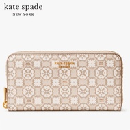 KATE SPADE NEW YORK SPADE FLOWER MONOGRAM COATED CANVAS ZIP AROUND CONTINENTAL WALLE K8937 กระเป๋าสตางค์