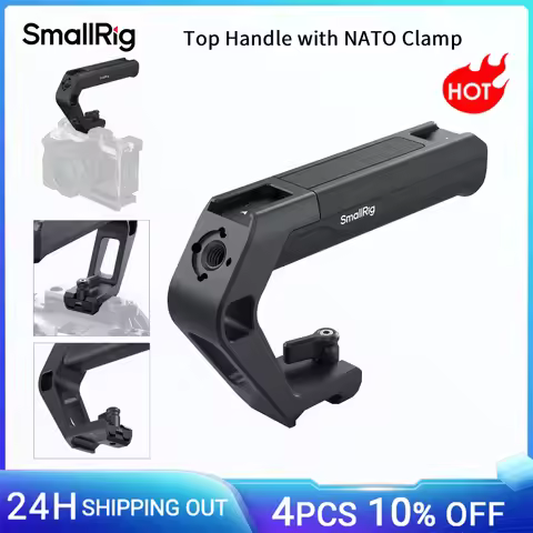 SmallRig Top Handle with NATO Clamp, Weight 119g, Portable Camera Top Handle for Sony for Canon for 