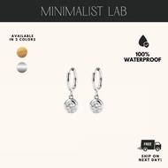 MINIMALIST LAB Titanium Muse Diamond Core Earrings | Anting Huggie CZ