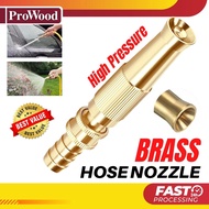 #1 Brass Hose Nozzle High Pressure Adjustable Twist Host Garden Hose Water Jet Sprayer Muncung Paip 