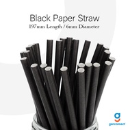 Black White Paper Straw SOY INK straws food grade bio-degradable