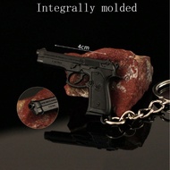 1pc Jedi Chicken Mini Alloy Keychain, RPG Rocket Launcher, Desert Eagle Revolver SVD, Small Gun Pend