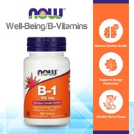 NOW Supplements, Vitamin B-1 100 mg, Energy Production, Nervous System Health, 100 Tablets