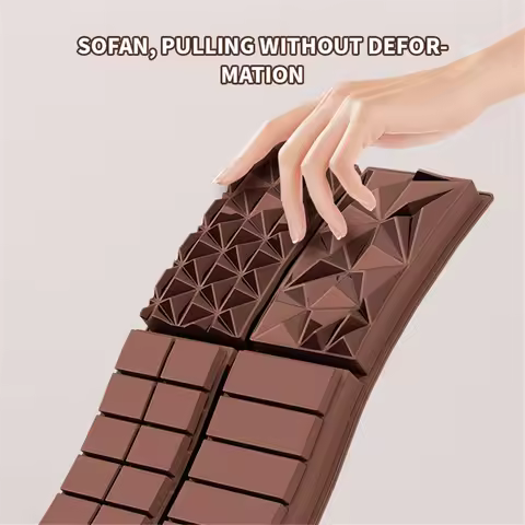 Chocolate Bar Mold Dubai Chocolate Bar Mold Deep Silicone Separation Chocolate Mold Non stick Thick 