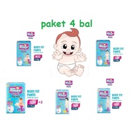 [Dnbl] (Paket 4 Bal / 1 Karton Segel) Baby Happy Pants S38+2 / M32 /
