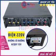Âm Ly Mini Oriole Pa7 Công Suất Lớn 250W Dùng Loa Phóng Thanh 4 Sò Lớn 4 Đường Mic 12V-220V Tặng Dây