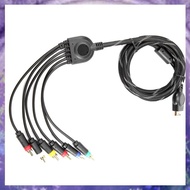 (Y W Z H)Suitable for PS2/ Component Cable 1.8M Suitable for PS 2/3 High Resolution Game Cable Acces