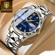 POEDAGAR Watch for Men Waterproof Original Gold Watch  Relo Stainless Steel Date Luminous Mens Watch