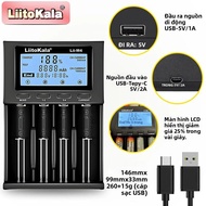 LiitoKala Lii-M4S Sạc Pin LCD Đa Năng Cho 18650 26650 21700 Sạc Đa Năng Cho AA AAA AC Pin