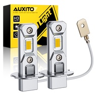AUXITO 2Pcs H3 Led Fog Light Bulbs Canbus Yellow 3000K 6500K White Car Fog Light DRL Daytime Running