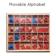 KAYU Children's Educational Toys - Montessori Movable Alphabet Wooden Blocks Alphabet
