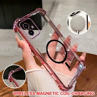 Case for OPPO A3X 4G 5G A3 PRO 5G phone case TPU magnetic charging four corner anti drop transparent