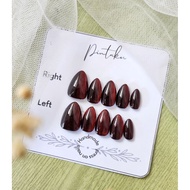 Press on nails cat eye - handmade press on nails - fake nails - fake nails press on nails premium bl