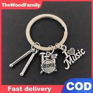 TheWoodFamily Drum  Music Lovers Ro Bapa Pendant Band Kit Drum Keychain Bapa Keychain MY