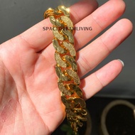 Gelang Benson Rantai Emas Suasa Bunga Tebal Benson Wide Suasa Gold Plated Bracelet