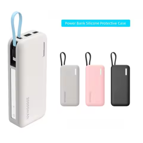 1 Pc Power Bank Silicone Cover 16.5x7.5x3.3cm Full Protection Case For CUKTECH CP25 20000WmAh Power 