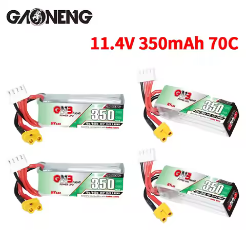 GNB 3S 11.4V 350mah 70C/140C Lipo Battery For BETAFPV Beta75X 3S Beta65X 2S Whoop Drones Parts With 